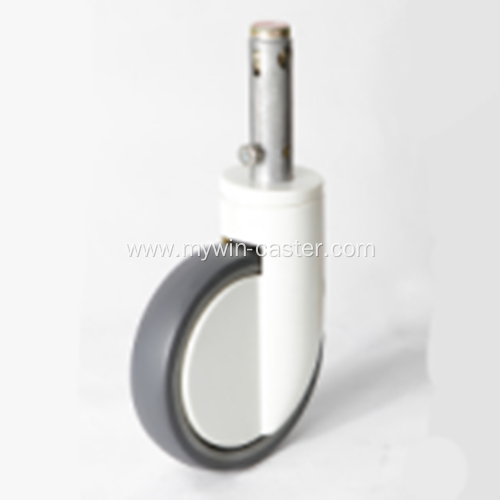 8 Inch Solid Stem Swivel PU Material Medical Caster